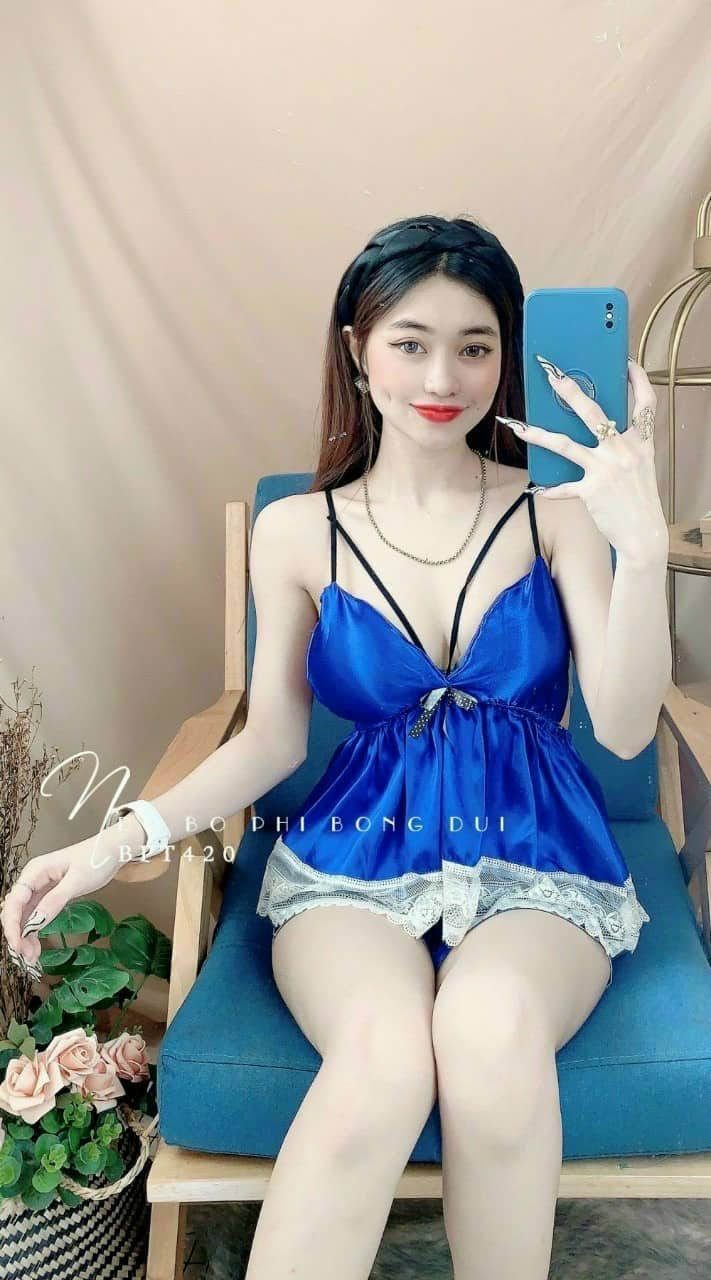 Bộ phi lụa đùi, áo có mút ngực, 37 đến 58kg