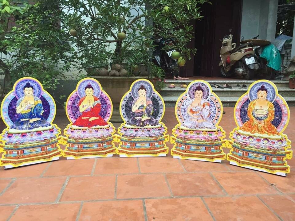 Bộ tranh ngũ phương phật cao 60cm