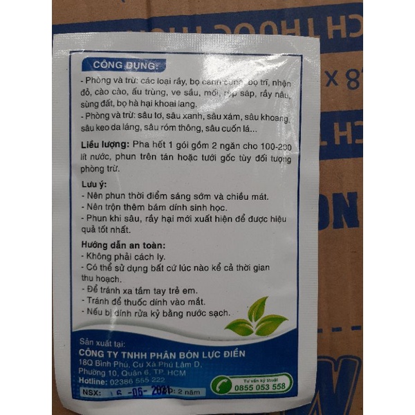 CHẾ PHẨM TRỪ SÂU SINH HỌC BIO-B GÓI 30GR