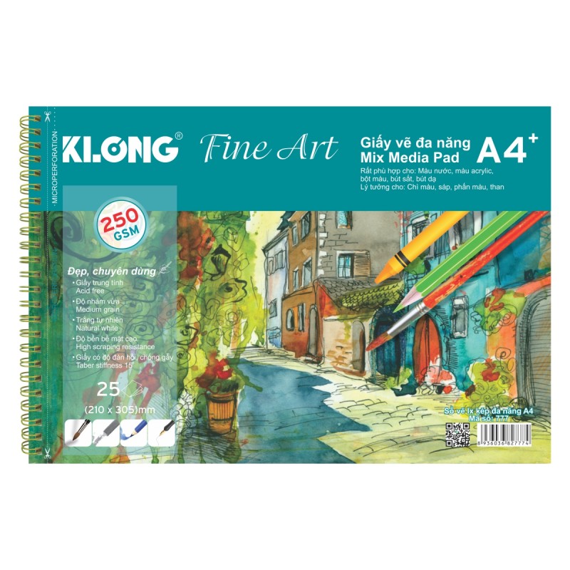 Vở vẽ màu nước A4 250gms