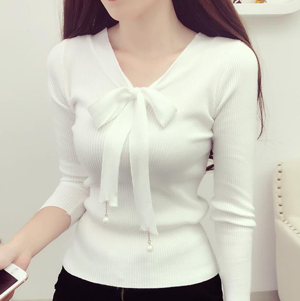 [HCM]ÁO LEN NỮ THẮT NƠ