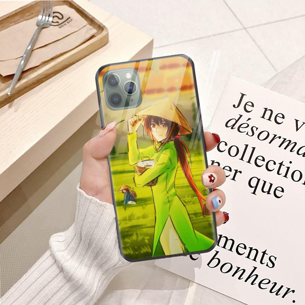 [HCM]Ốp kính cường lực iPhone 6S/ 6 Plus / 7 plus  hình Áo Dài Việt Nam