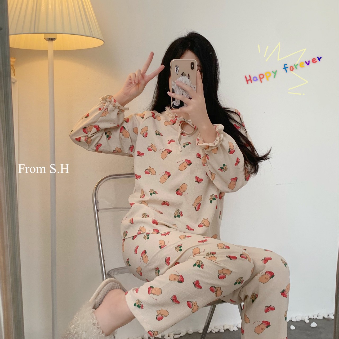 BỘ ĐŨI mặc nhà họa tiết siêu dễ thương
