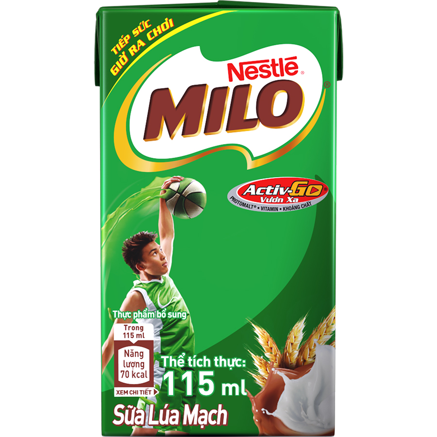 [Siêu thị WinMart] - Thùng 48 hộp sữa Milo Nestlé lúa mạch 115ml