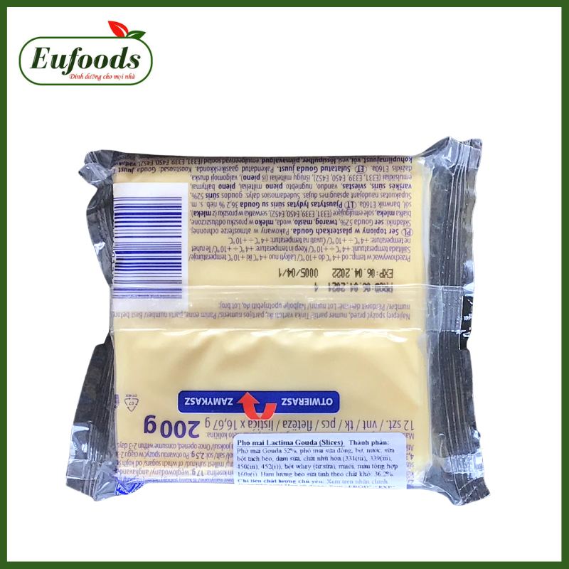 Phô Mai Lát Lactima Gouda Ba Lan 200g