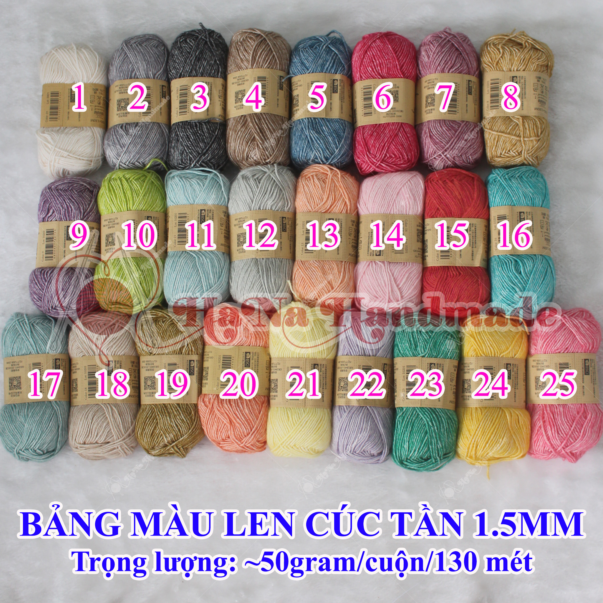 Len cúc tần 30k/50g ~130m