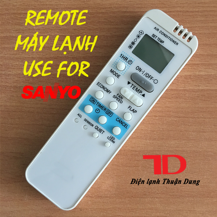 Điều khiển,Remote dùng cho máy lạn SANYO - Điện Lạnh Thuận Dung