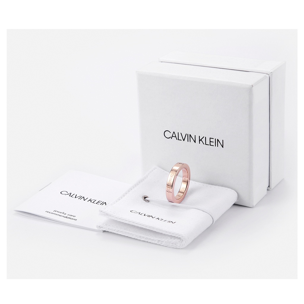 Nhẫn Cặp đôi Calvin Klein Hook Rose Gold Ring - Nhẫn CK Authentic, Thẻ Tag, Bill Check Code - Daniel Store .