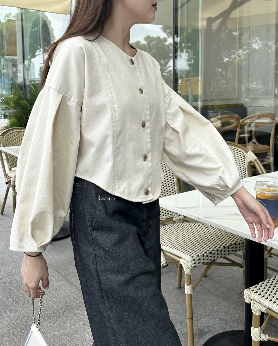 Áo tay phồng linen - Min Top