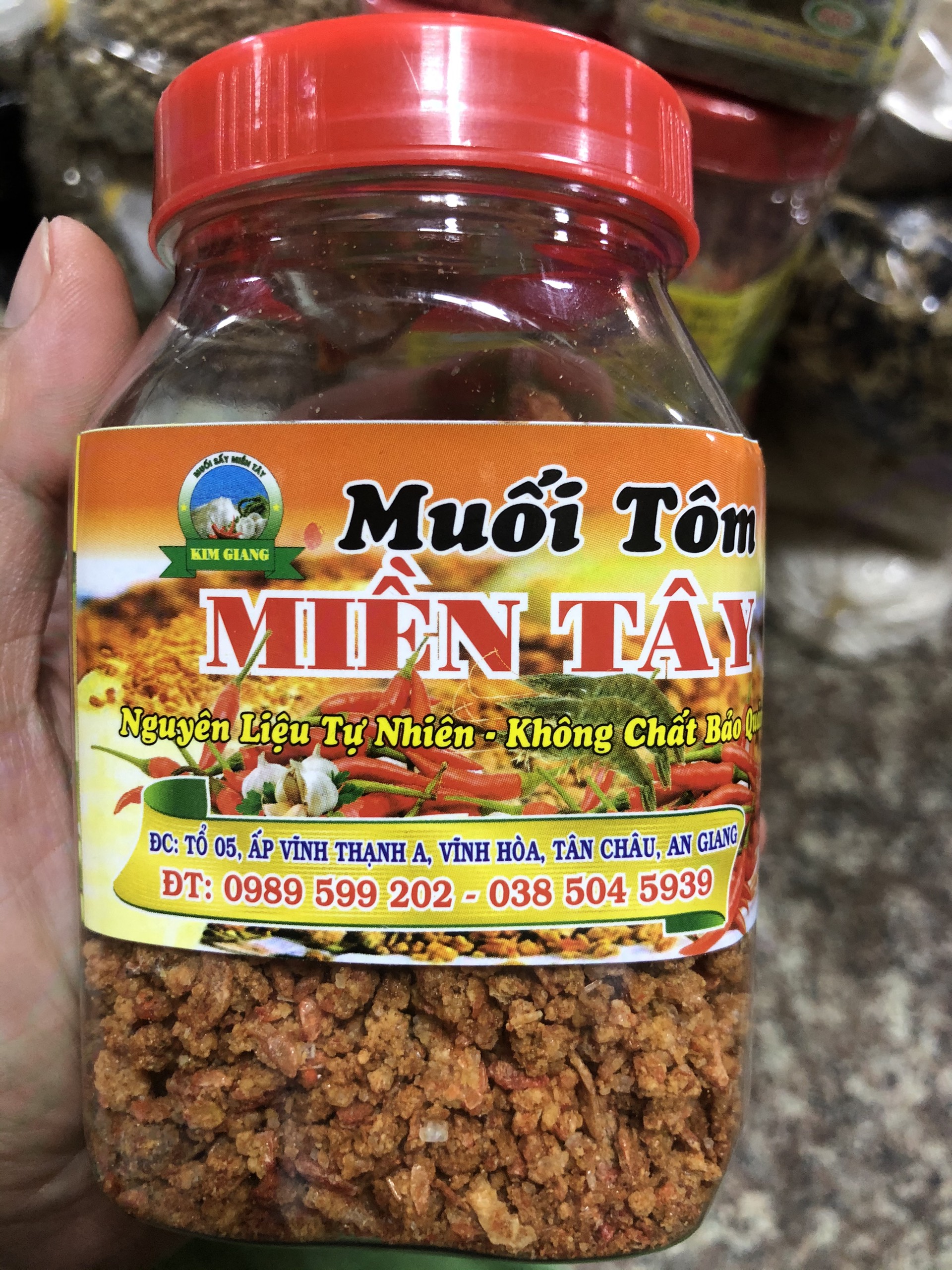 Muối tôm, muối tiêu, muối ớt miền tây, An giang, hủ nhựa