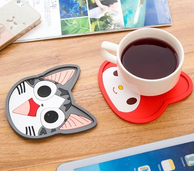 Đế Lót Ly Silicon Hình Thú Siêu Dễ Thương