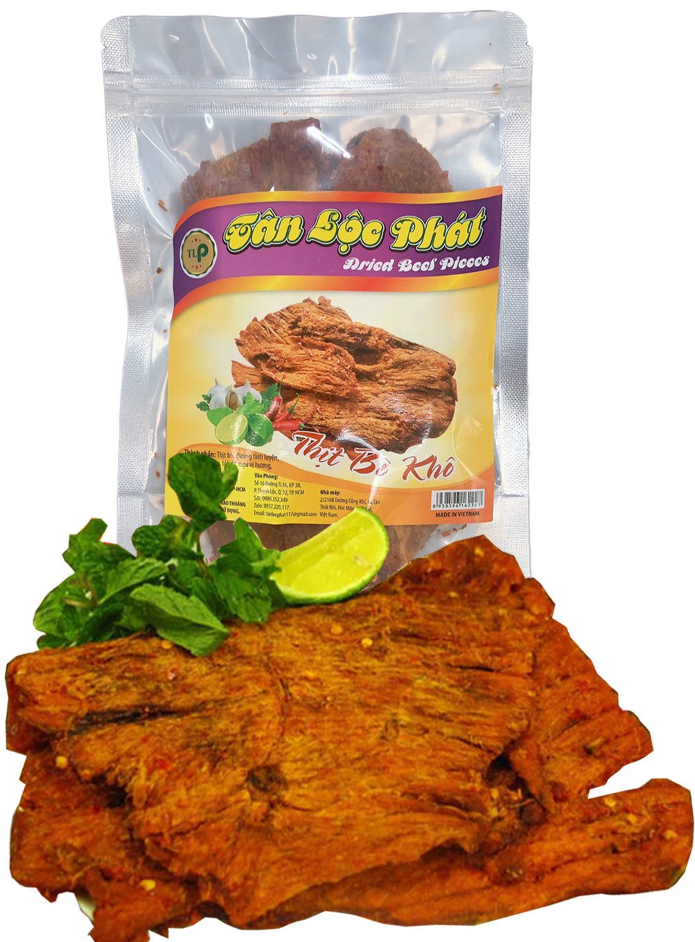 KHÔ BÒ MIẾNG TÂN LỘC PHÁT - BỊCH 100G