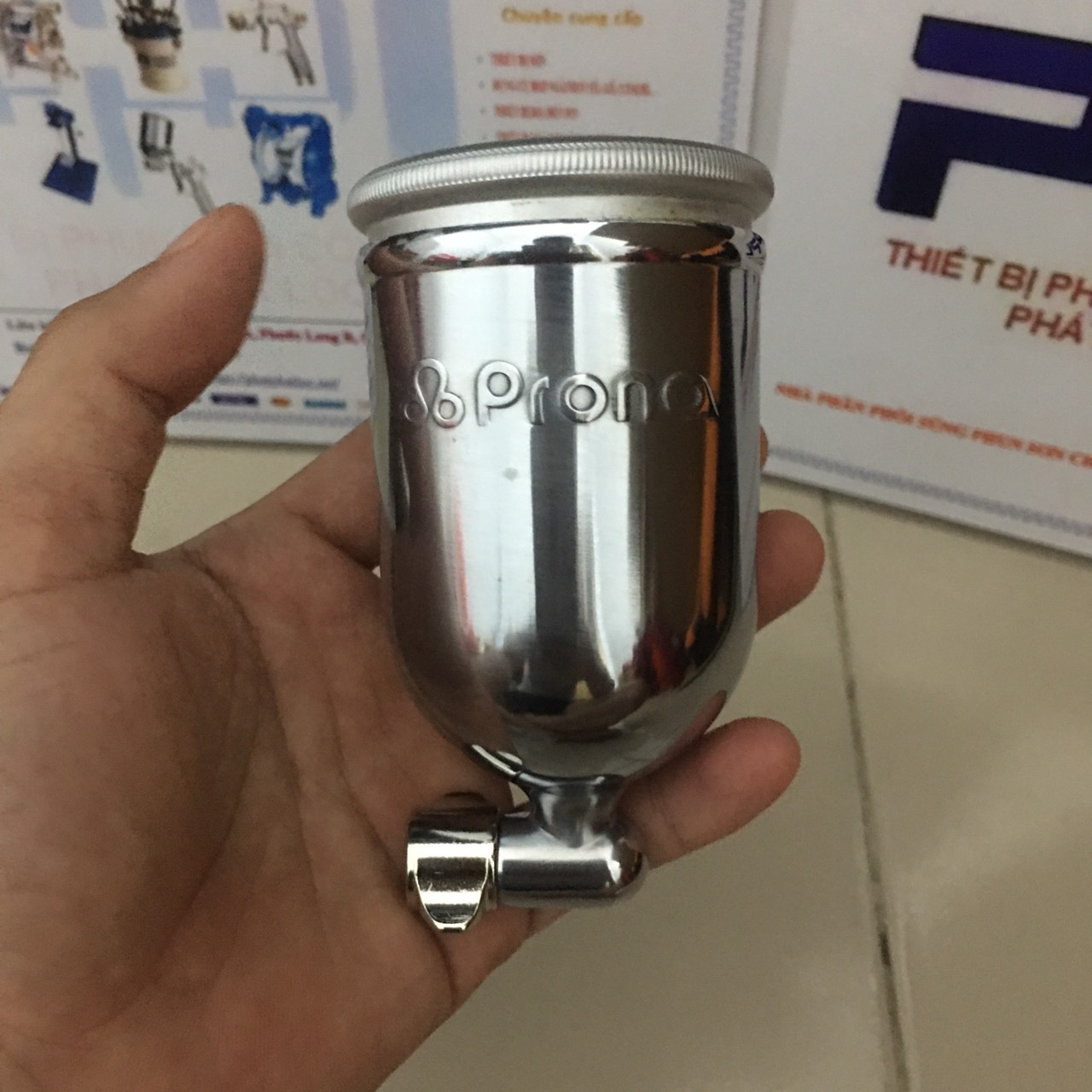 Bình chứa sơn 150ml prona rc-51 ren 1/4" dùng phổ biến cho tất cả các dòng súng phun sơn