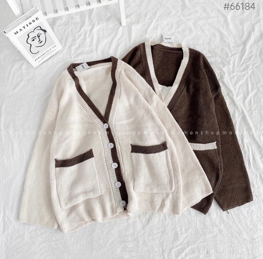 Áo khoác cardigan len viền mã Cadiganvien905_P5K4