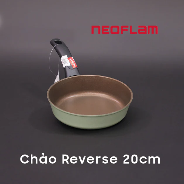 [HÀNG CHÍNH HÃNG] Chảo chiên chống dính bếp từ Neoflam Reverse 20cm, thân chảo hợp kim nhôm, phủ chống dính Silkware của hãng Daikin-Nhật Bản.