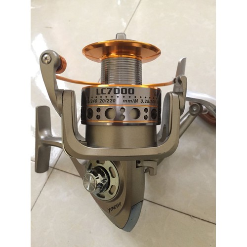 bộ cần câu cá shimano 2m7 và máy LC 7000