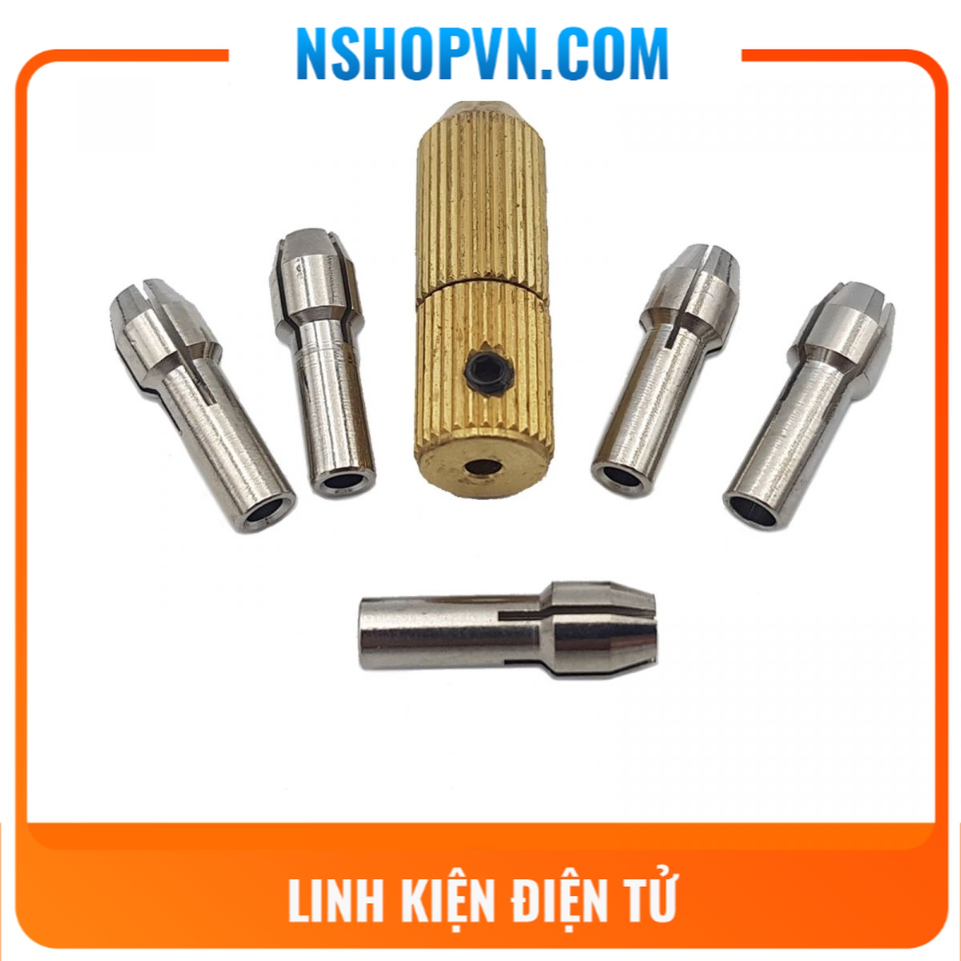 Bộ đầu kẹp mũi khoan trục 2.3mm mũi 0.3~3.2mm