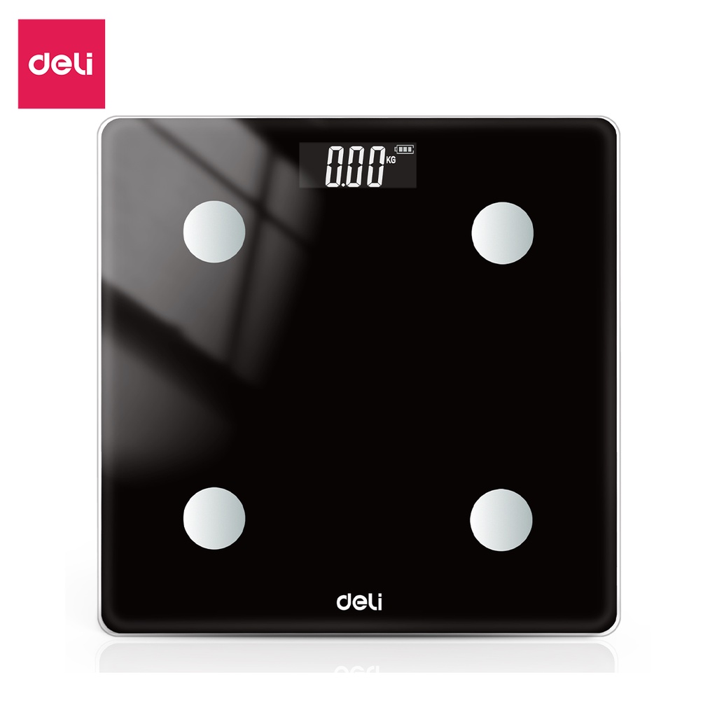 Cân điện tử sức khỏe Deli - cân chính xác, kính cường lực dành cho gia đình - Xanh/ Vàng - E86120