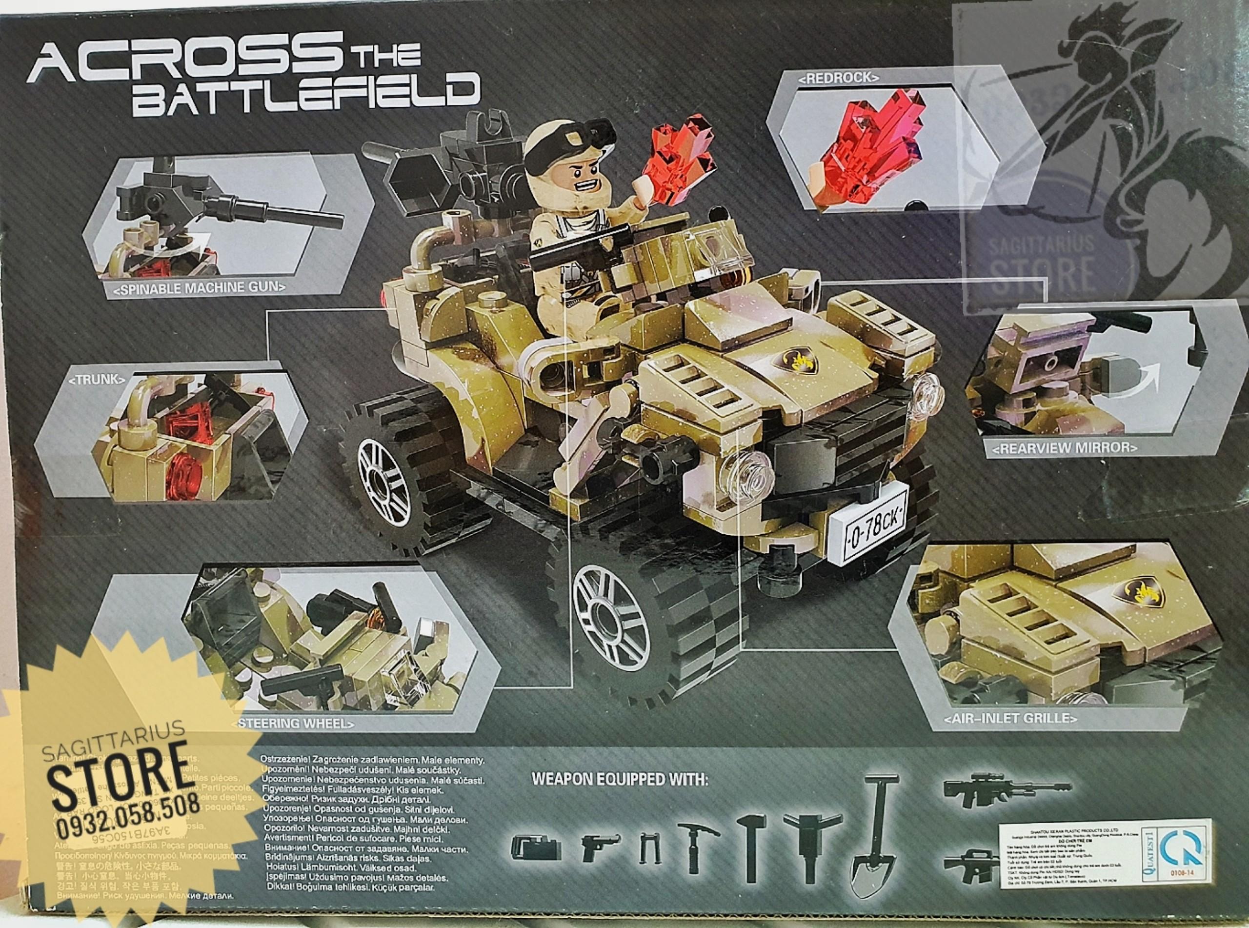 [HCM]Bộ Lego Lắp Ráp Xe Jeep Quân Sự ( 347 Mảnh )