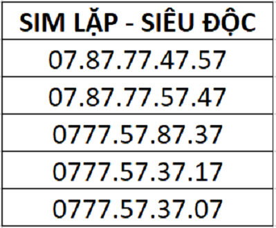 SIM ĐẸP GIÁ RẺ - ĐỒNG GIÁ 550K