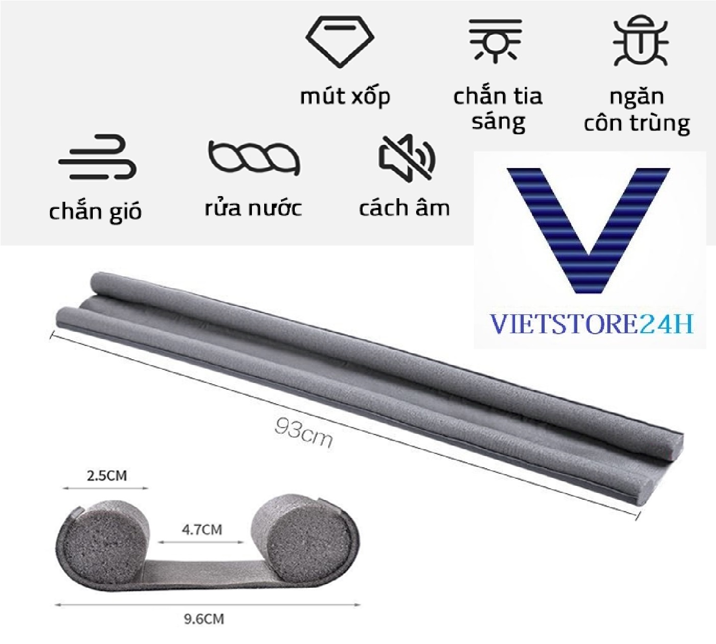 Nẹp Xốp Chắn Cửa 93cm