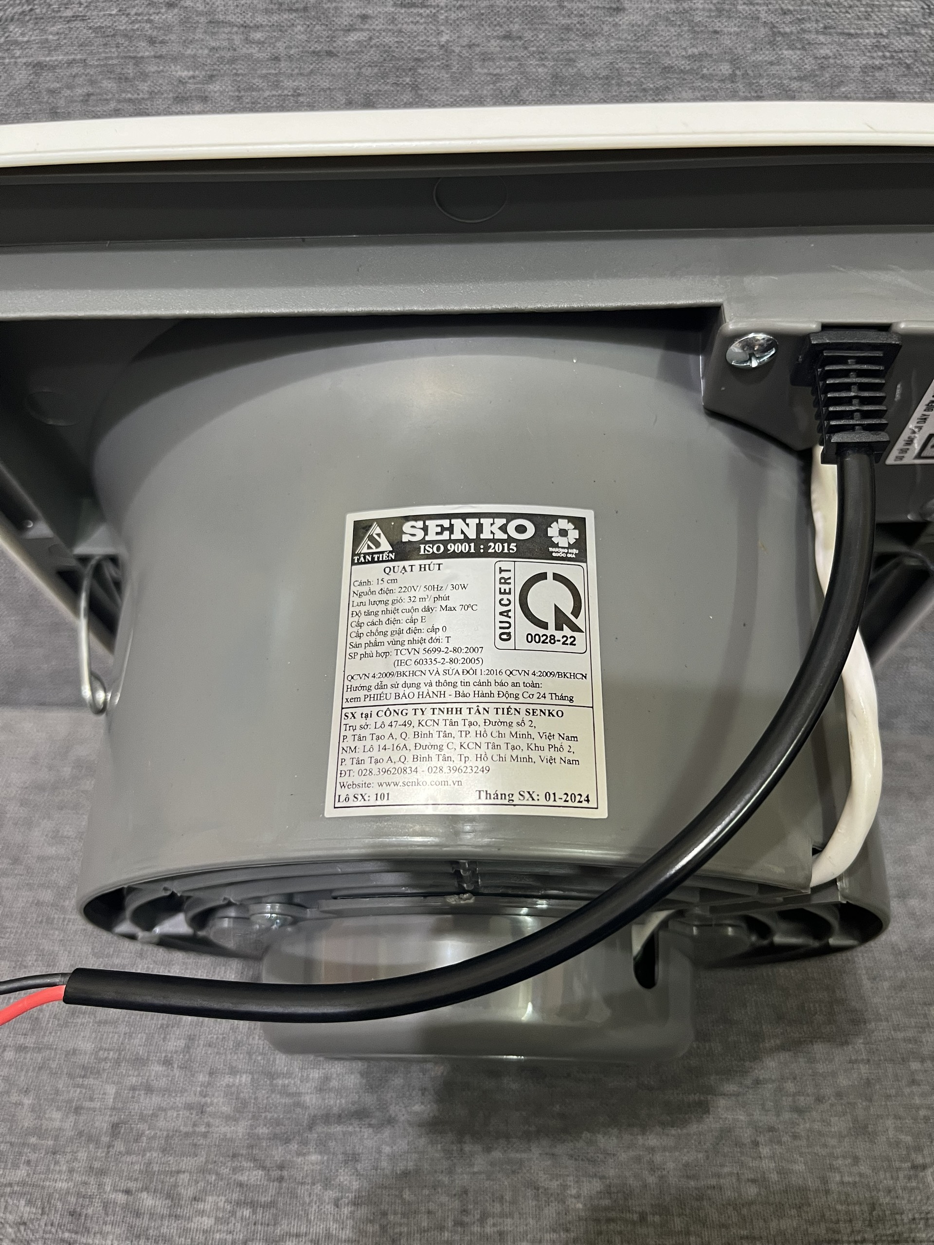 Quạt hút âm trần Senko HT150 (1 chiều)