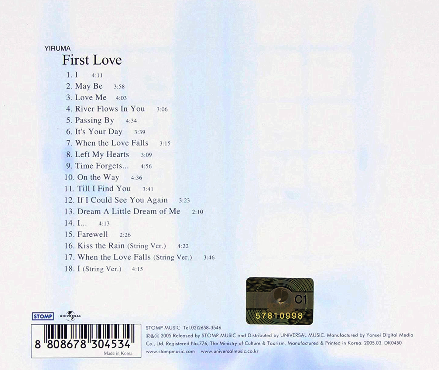 bộ 5 đĩa cd yiruma piano