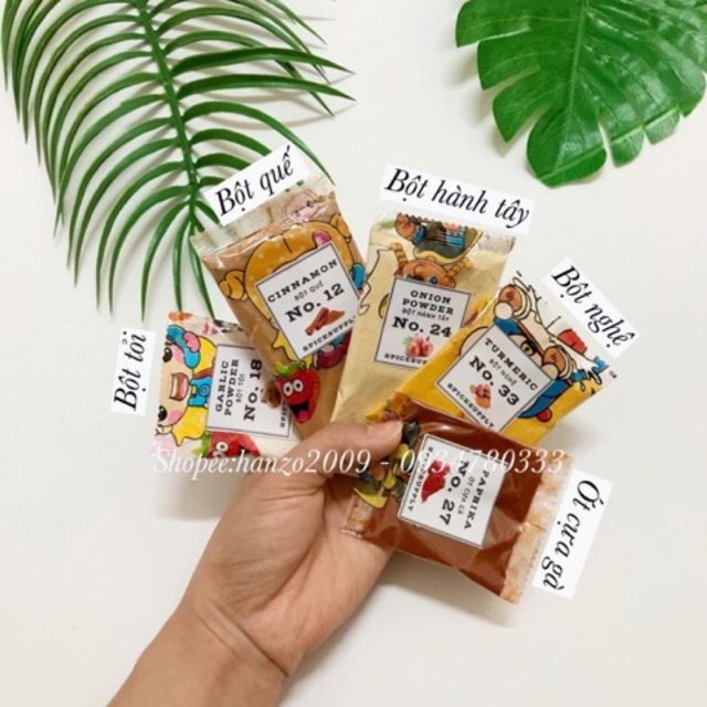 Bột Hành/Bột Tỏi/Bột Quế/Bột Nghệ/Ớt Cựa Gà/Bột Cà Ri Cho Bé Ăn Dặm