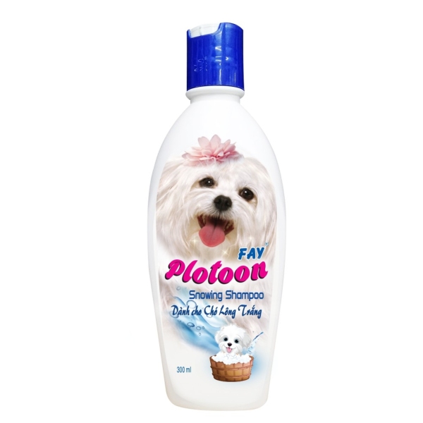 [HCM]Sữa tắm cho chó mèo lông trắng Fay Plotoon snowing shapoo 300ml - Cho chó lông trắng