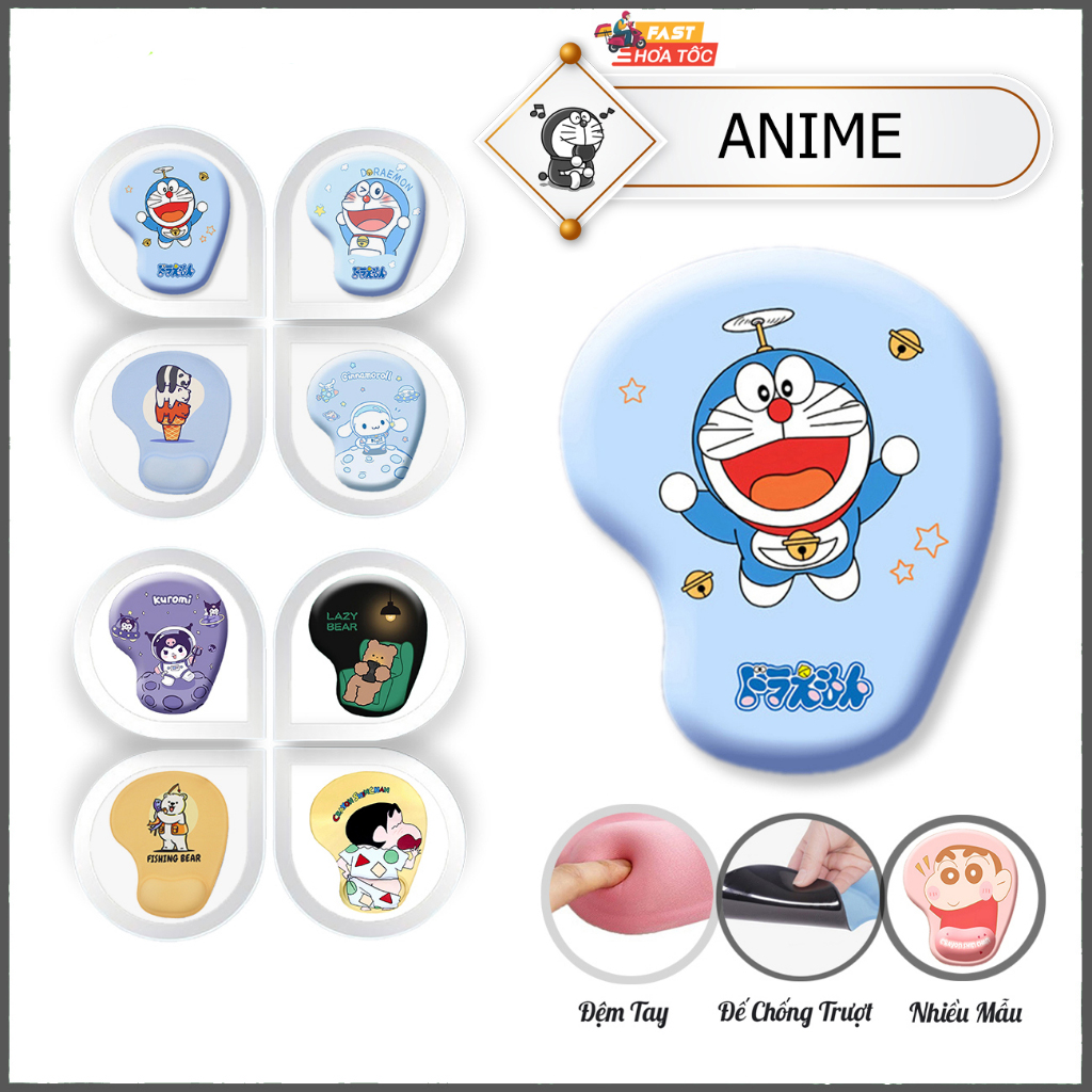 Lót Chuột Anime Mouse Pad Silicon 3D Cute Có Đệm Tay ( Tổng Hợp Di Chuột Hoạt Hình Dễ Thương Chống Trượt lotchuot )