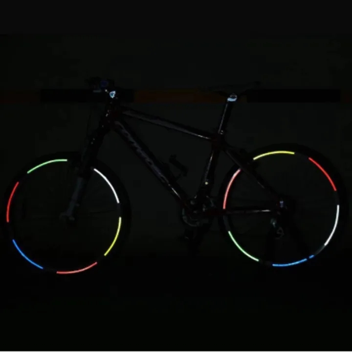 ROCKBROS Bicycle Rim Sticker Diy Light Decal Reflective Sticker Safe Protective Accessories（Yellow）