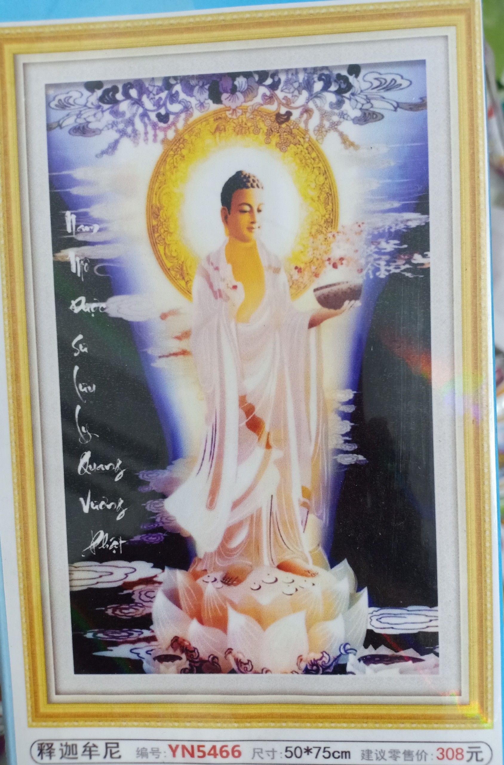 [HCM]Tranh đính đá Phật Dược Sư YN5466 kích thước 50 X 70cm