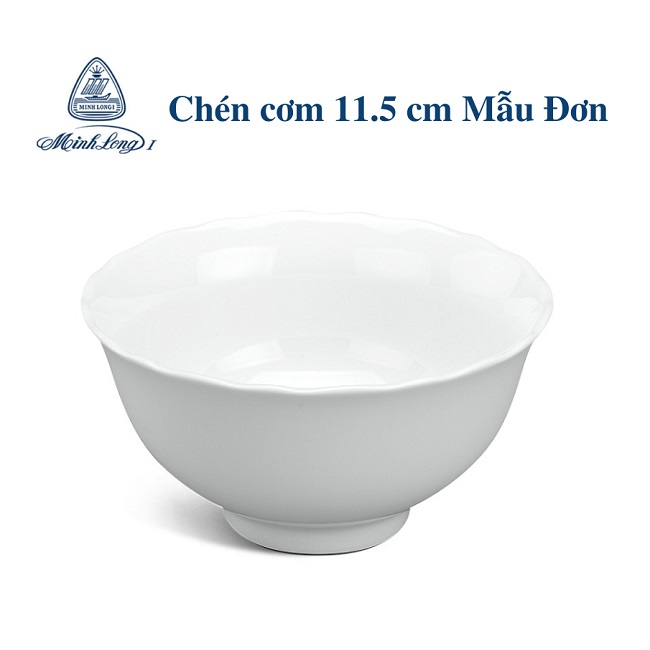 Chén cơm sứ trắng Minh Long mẫu đơn - chén cơm sứ trắng Minh Long