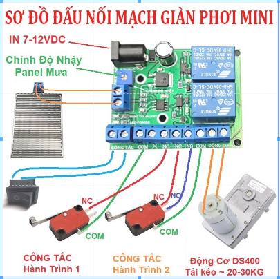 Bộ mạch giàn phơi thông minh