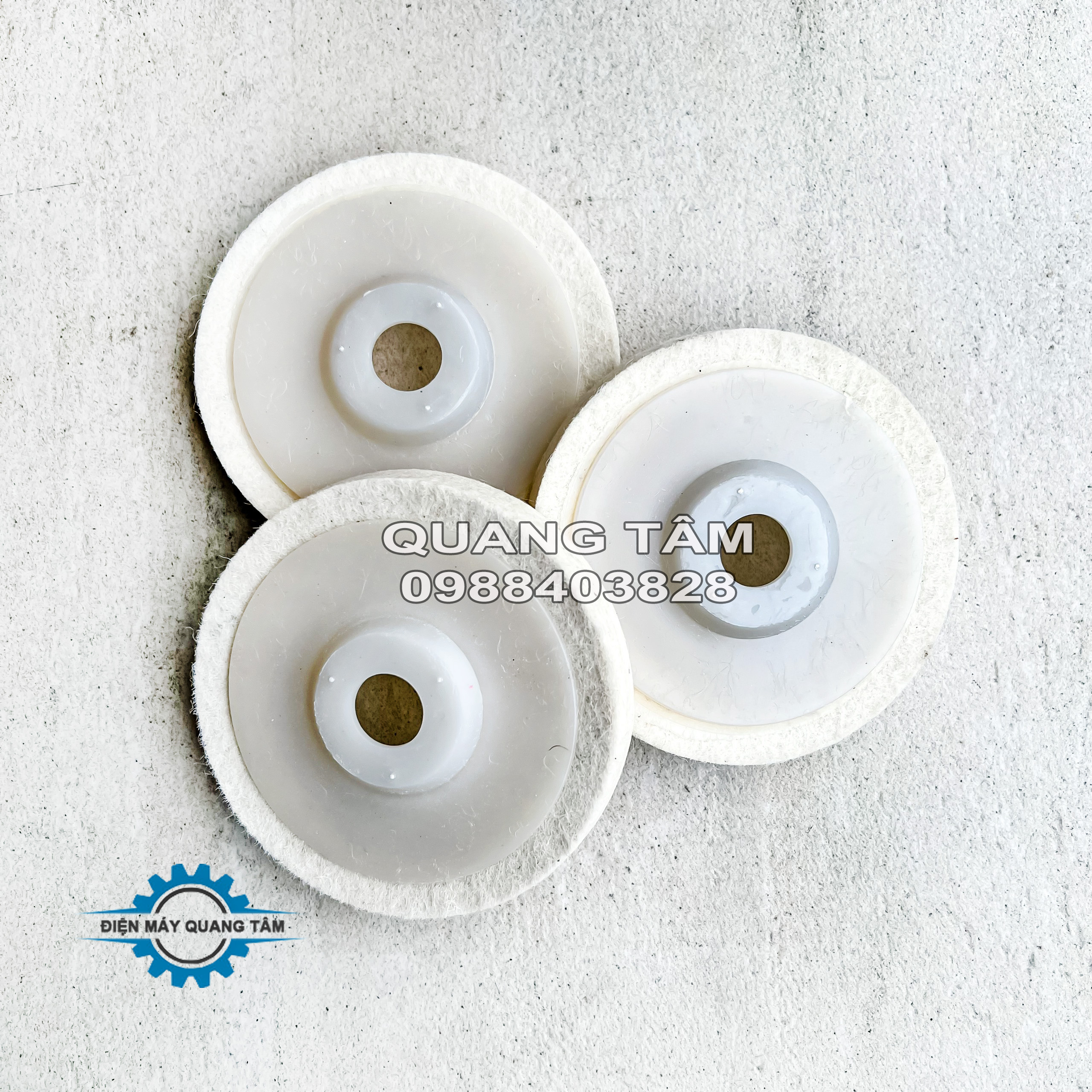 Nỉ đỏ / nỉ xám / nỉ trắng / xơ dừa đánh bóng inox 100mm chất lượng cao