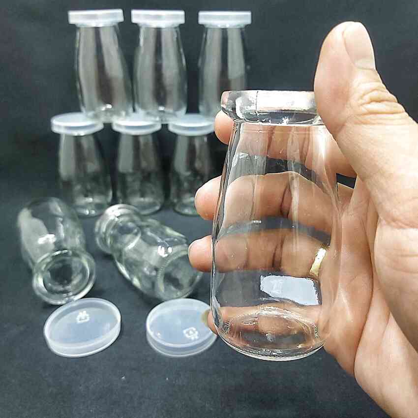 Hũ Làm Sữa Chua Thủy Tinh 100ML (combo 10 cái) trụ tròn cao nắp nhựa – Hũ Pudding 100ML - Hũ Thủy Tinh 100ML - Lọ Thủy Tinh 100ML - Lọ Đựng Sữa Chua
