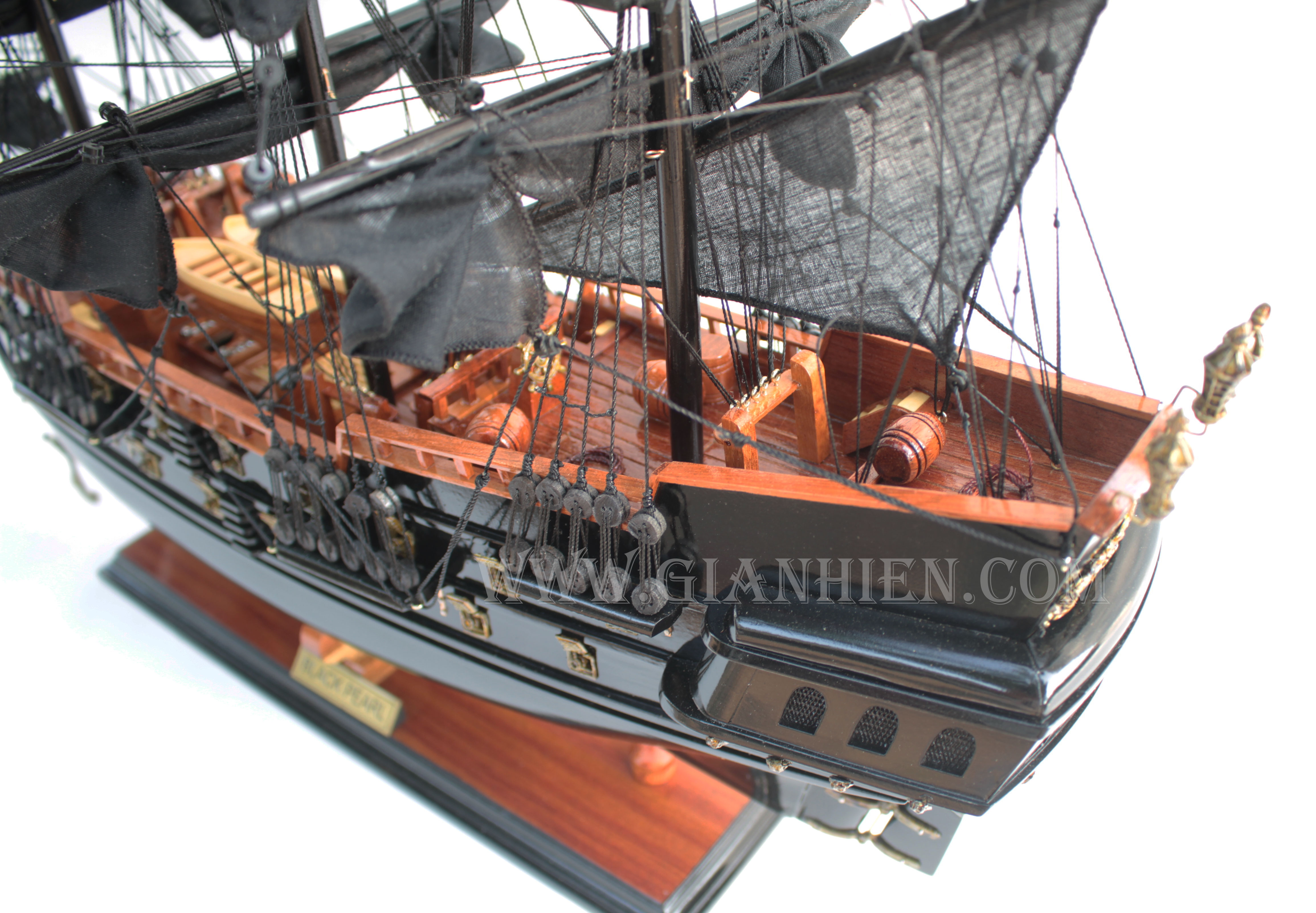 [HCM]Mô hình Thuyền Cổ BLACK PEARL (RED WOOD DECK) (Giá xưởng)