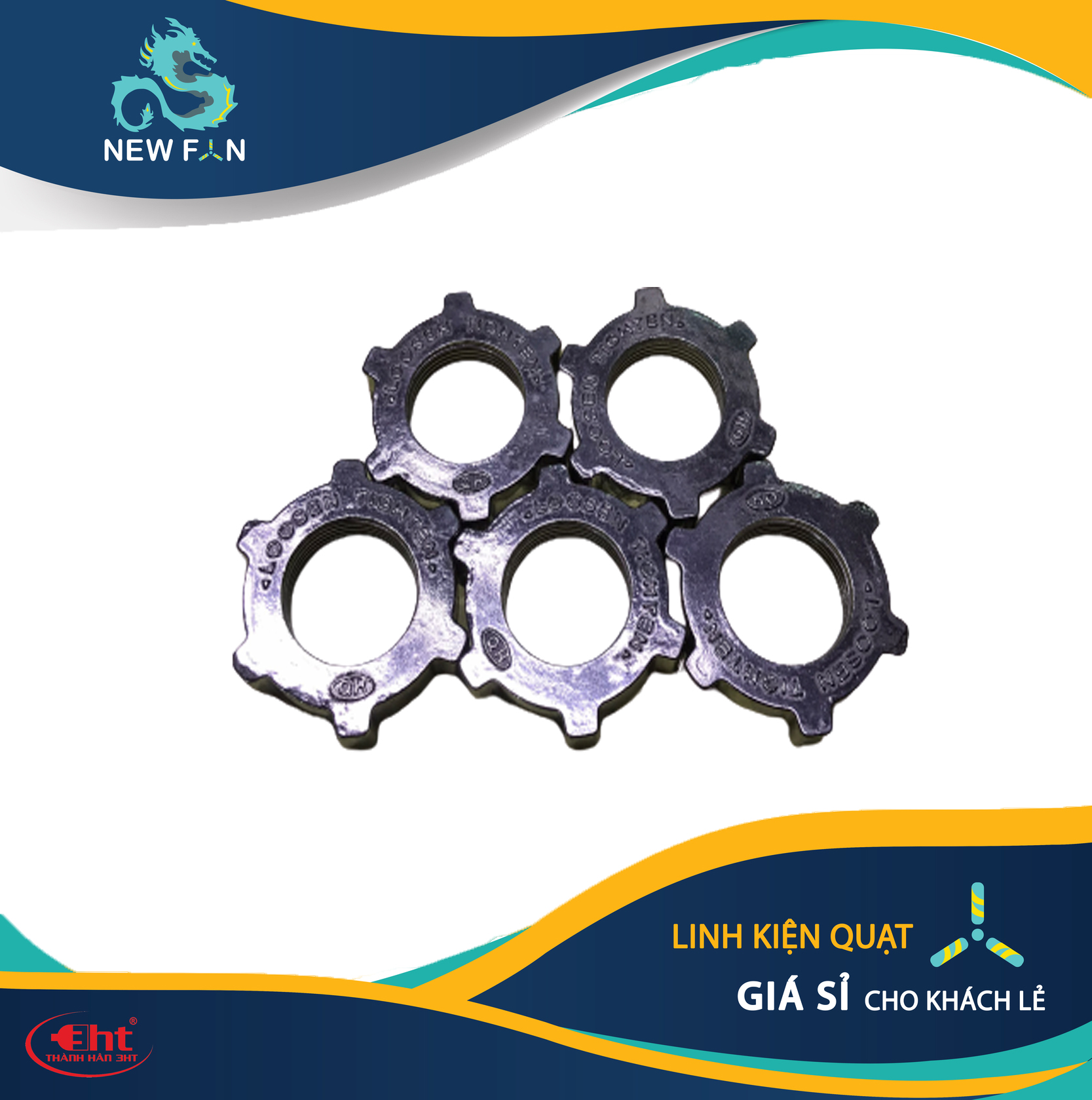 Tán Lồng Quạt NHÔM XỊN