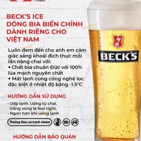 [HCM]BIA BECKS ICE - 6 LON 330ML