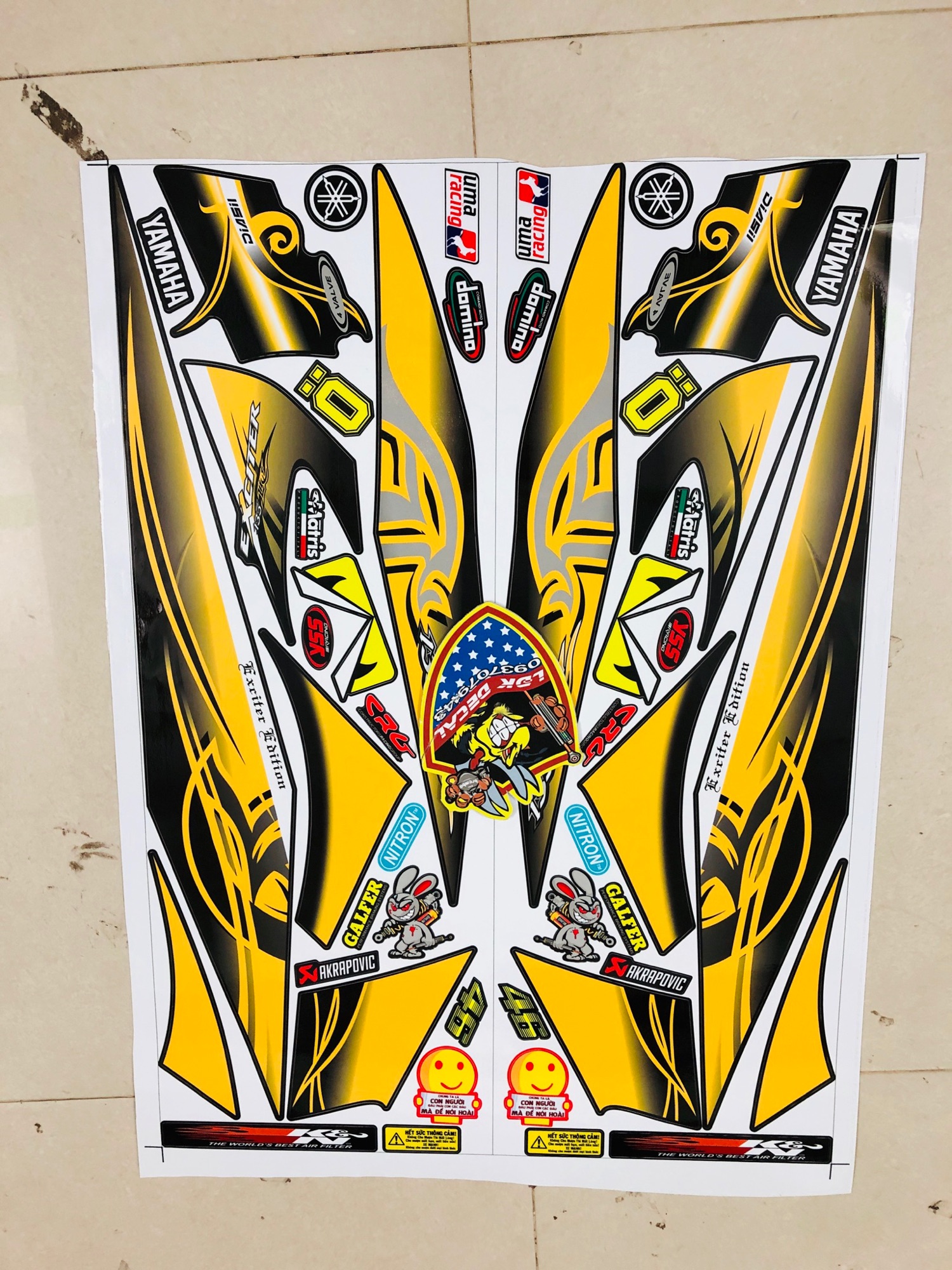 Tem rời exciter edition 2010 Lc vàng đen
