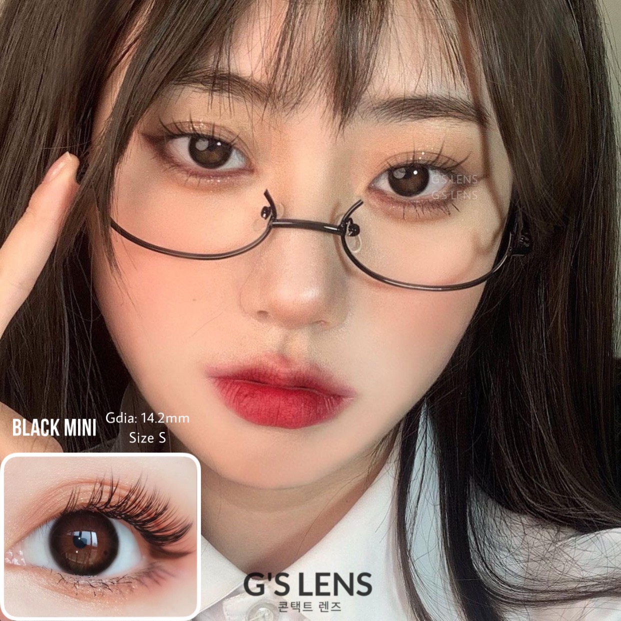 [HCM]Kính Áp Tròng Black Đen Giãn Vừa (Lens Mắt 0 Độ )