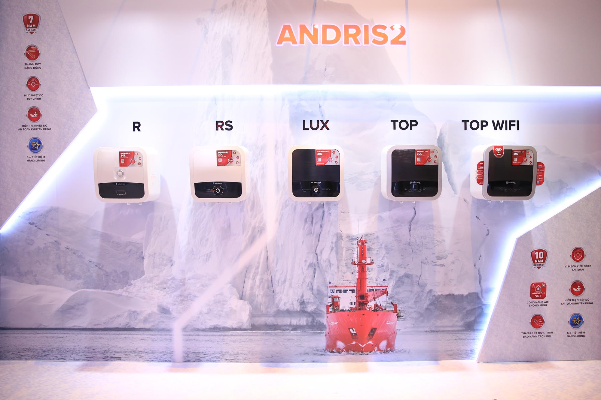 Máy nước nóng gián tiếp Ariston Andris2 RS 15 Lít