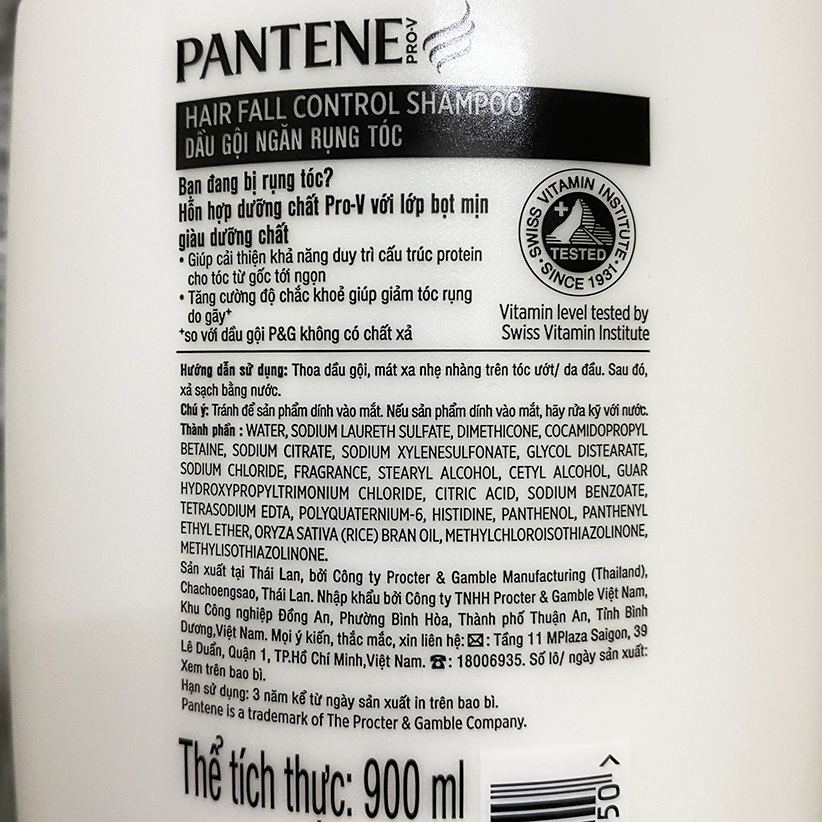 Dầu Gội Pantene Ngăn Rụng Tóc 900g