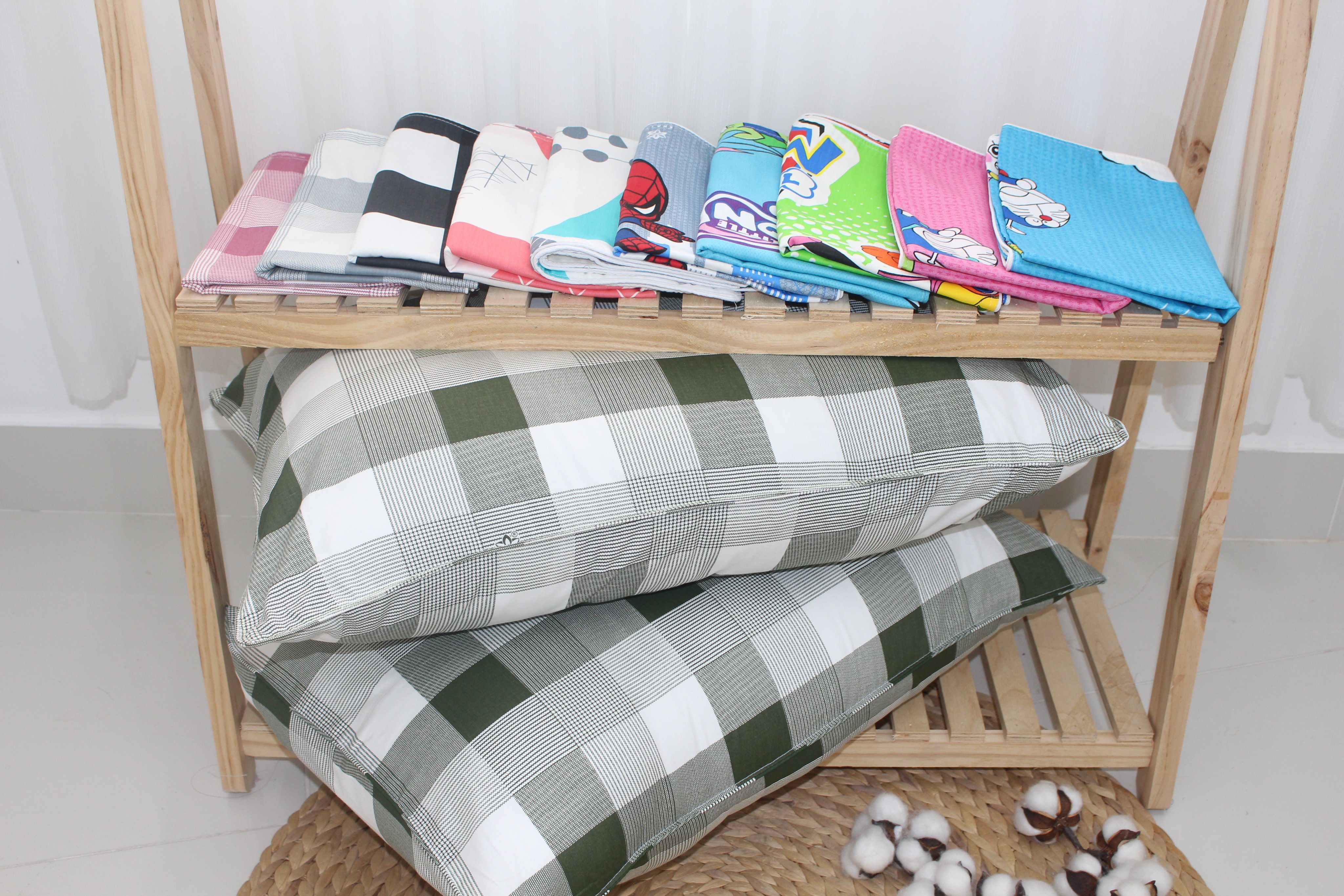 Vỏ Gối Nằm Cotton [MẪU NGẪU NHIÊN, KHÔNG CHỌN MẪU]