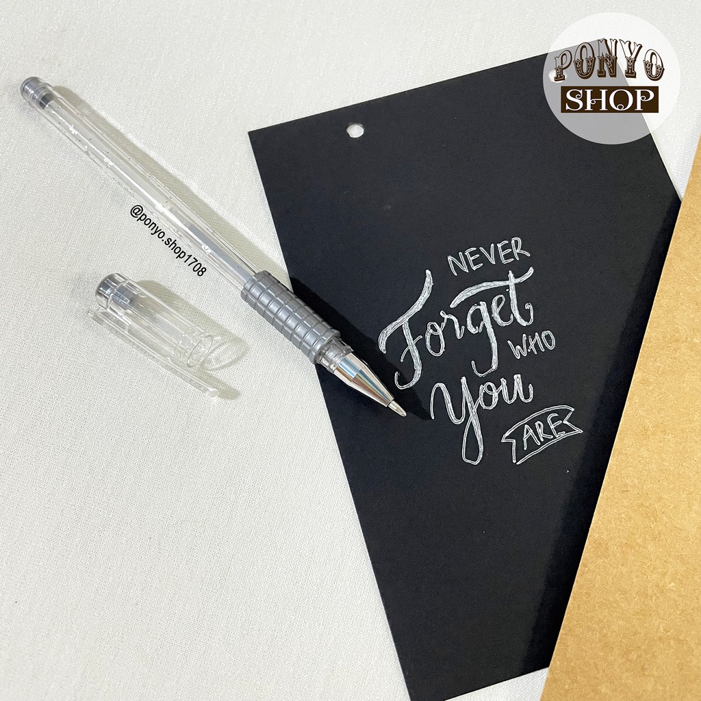 ✨ Bút nhũ bạc trang trí sổ Scrapbook (giấy đen/ giấy bìa màu)