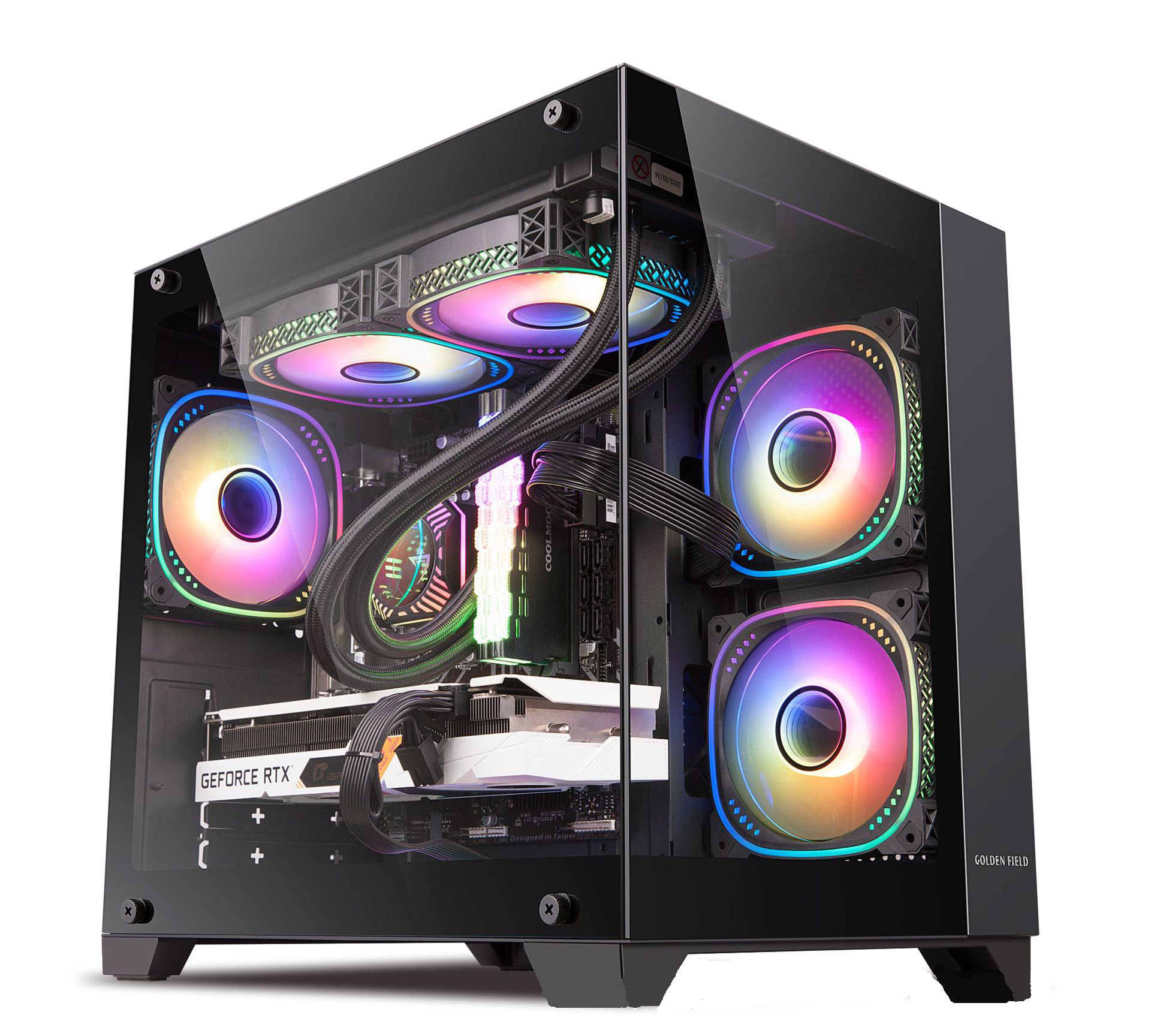 Vỏ Case Máy Tính cực đẹp bể cá mini ( No fan / Black / White / MATX / ITX/3 Fan)