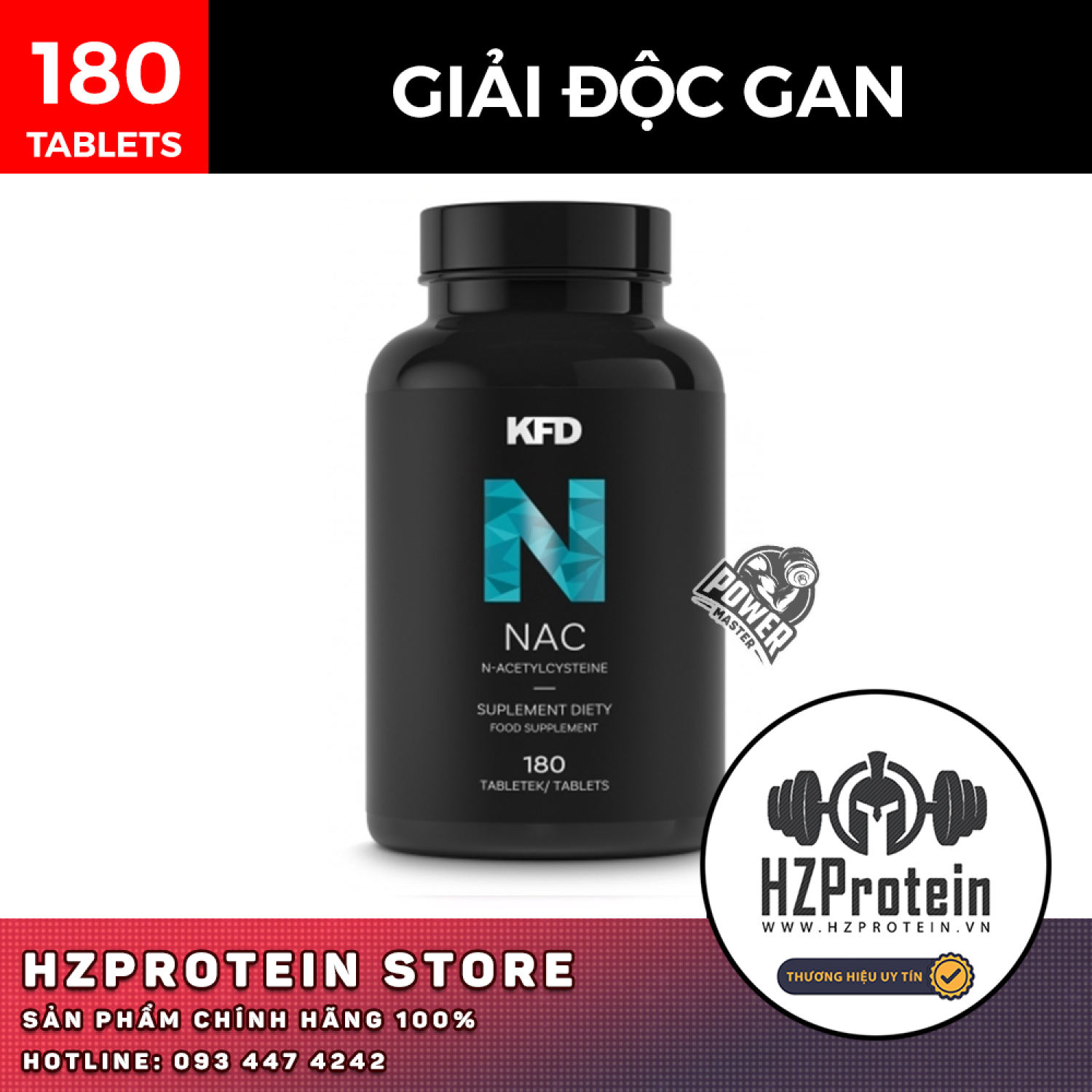 KFD NAC, Liver Detox Supplement, 180 Capsules