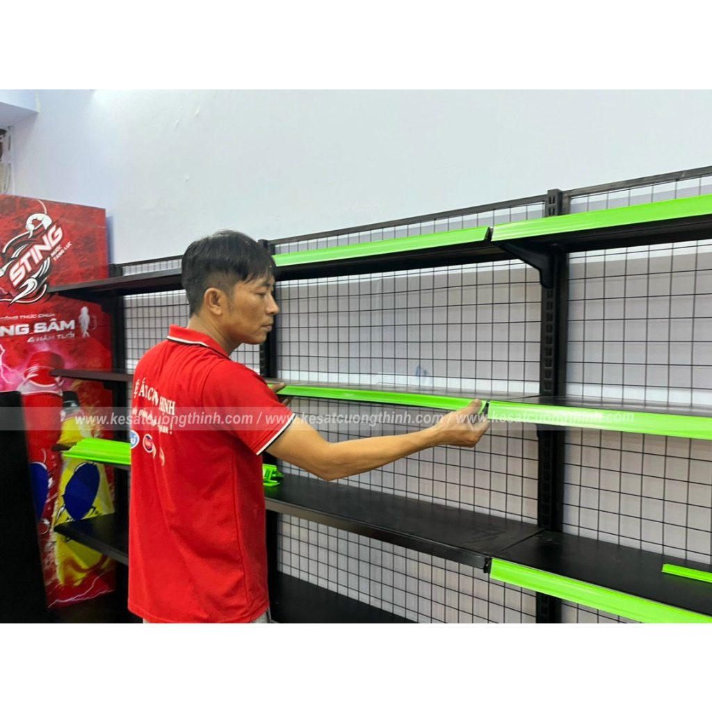 Kệ Đầu Siêu Thị (Dài 70cm x Cao 1m5 x 4 Tầng) Kệ Siêu Thị Màu Đen