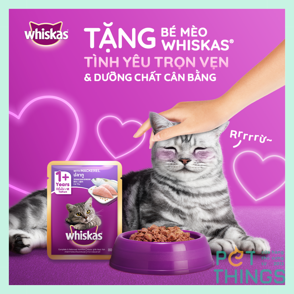 Pate Cho Mèo Whiskas Thái Lan 80g