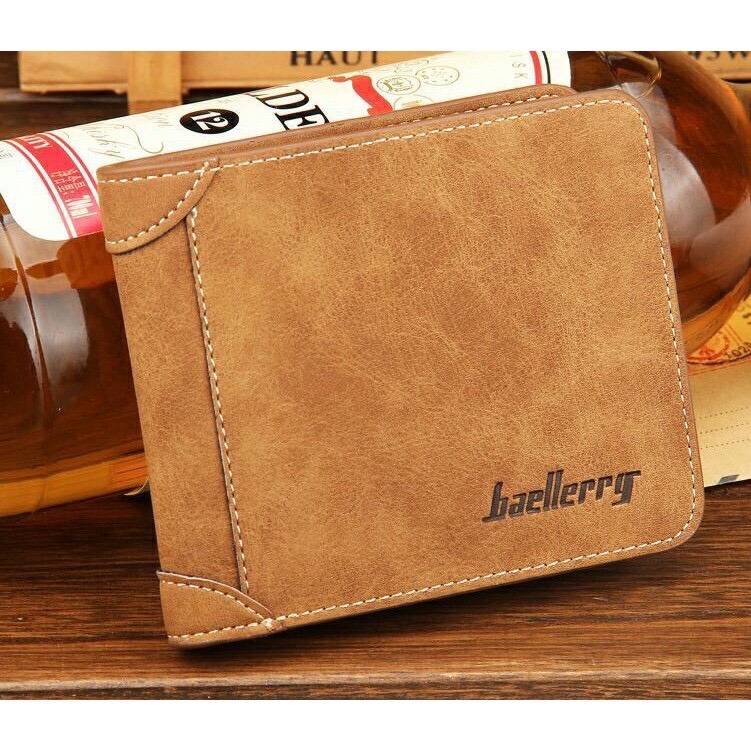Ví da nam đựng tiền da lộn BAELLERRY V16